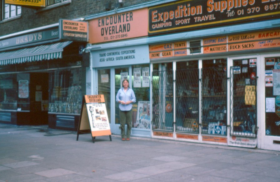 linda banks at shop old brompton rd circa 1980