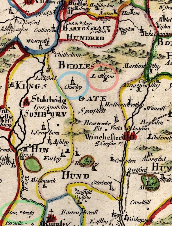 Morden Hampshire 1695 Budlesgate Hundred