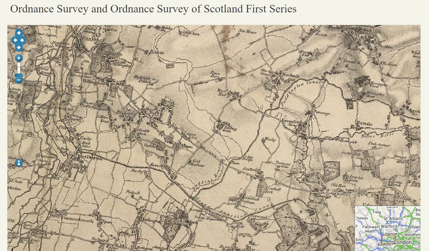 OS First Series Osterly Park to Hillingdon