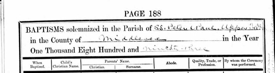 Baptism E E G Pomeroy 3 Mar 1893 head
