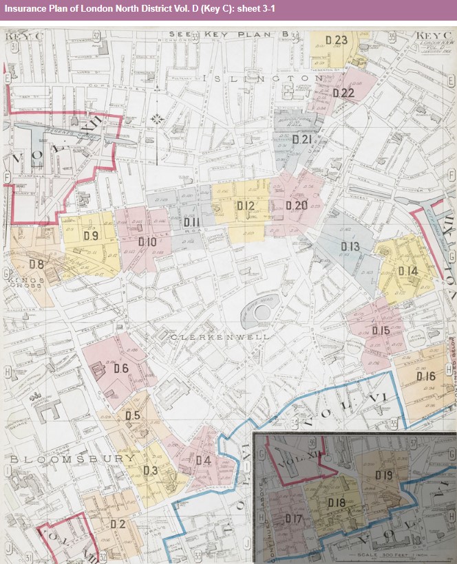 British Library Insurance Plan London North District Vol D Key C sheet 3 1