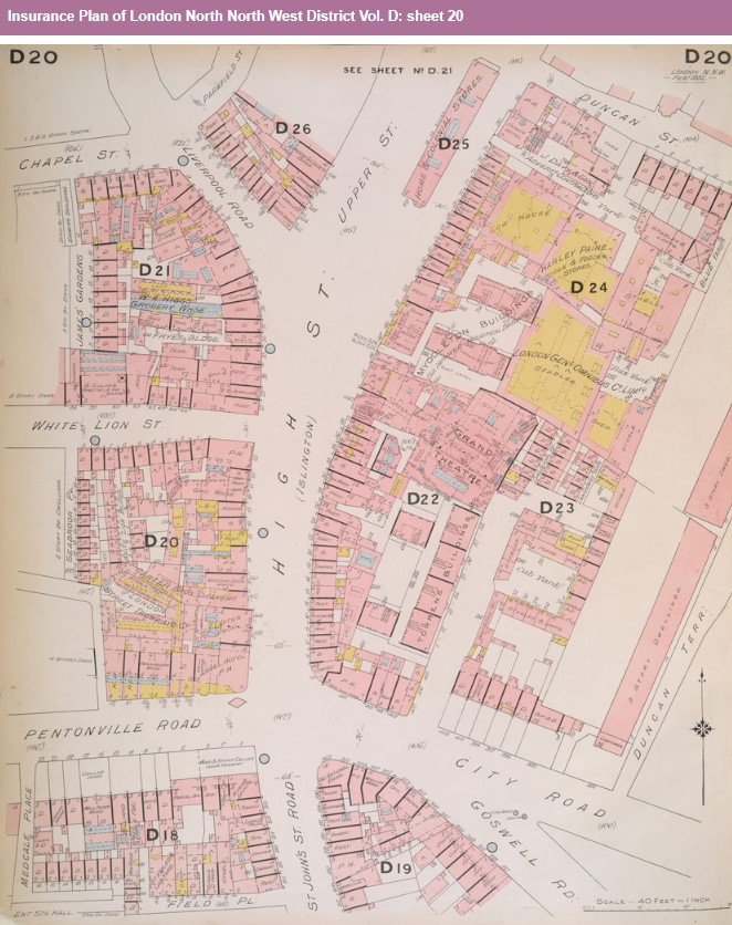 British Library Insurance Plan London North North West District Vol D sheet 20