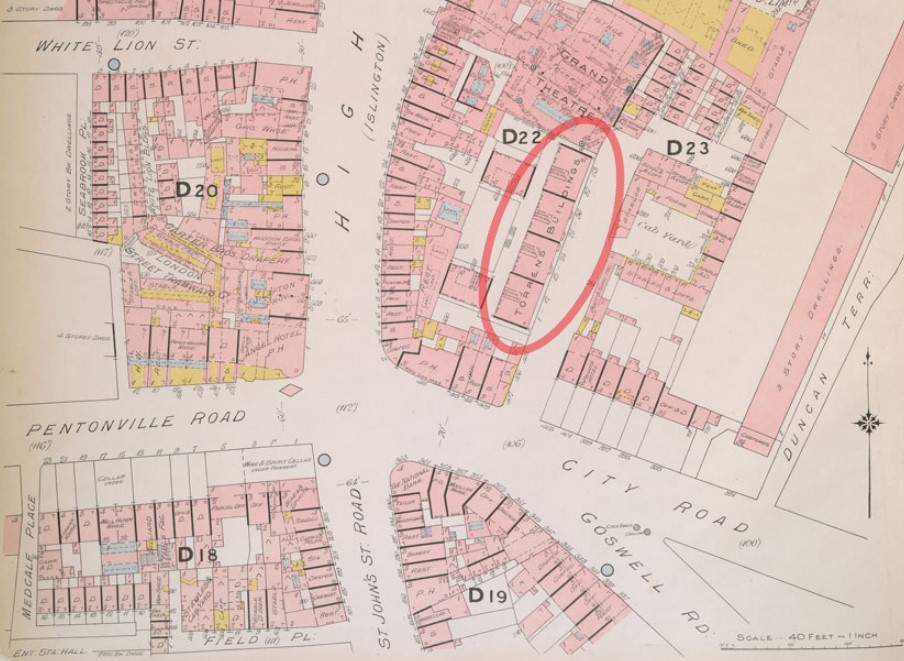 British Library Insurance Plan London North North West District Vol D sheet 20 TB
