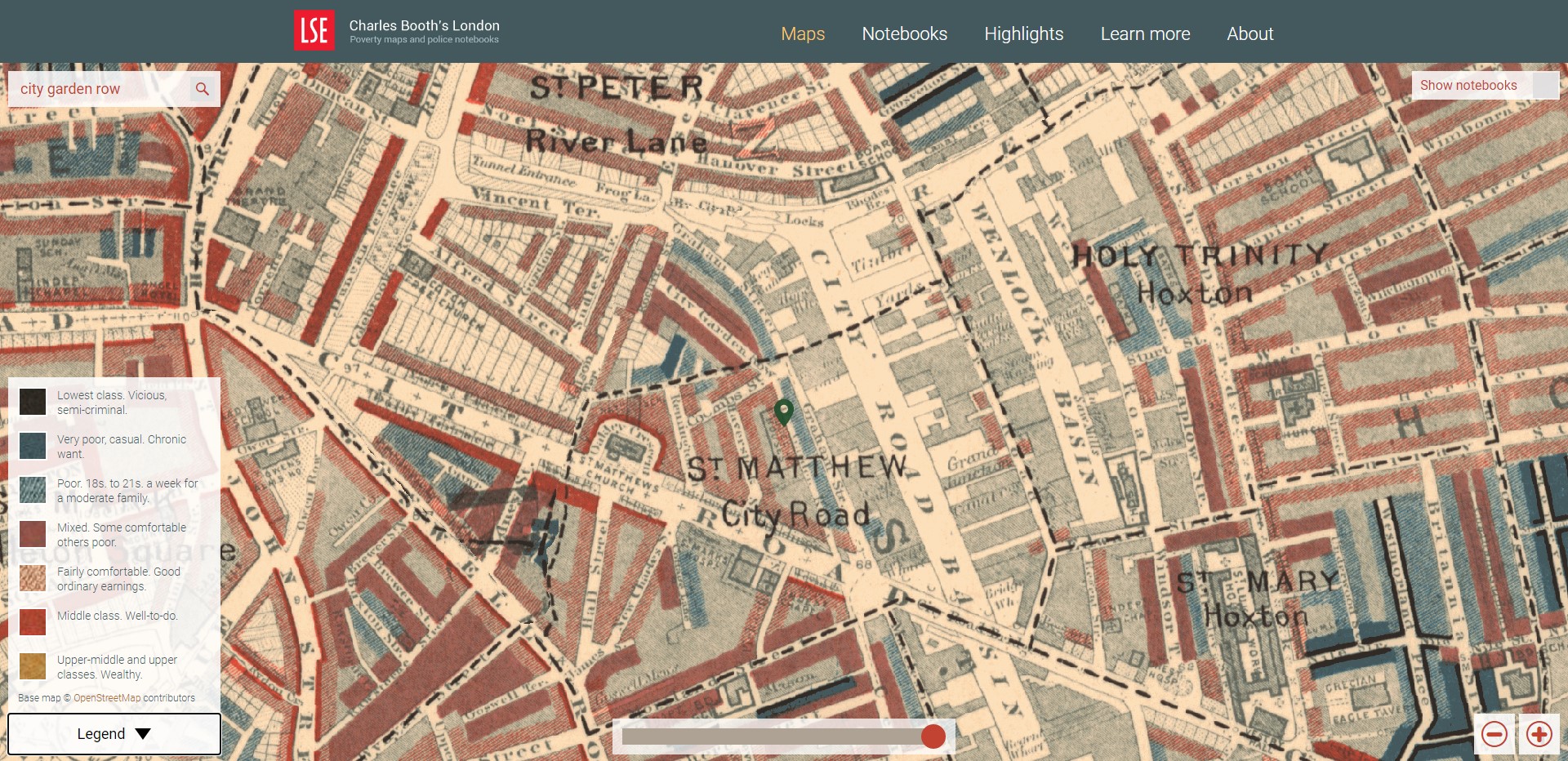 Charles Booth London City Garden Row