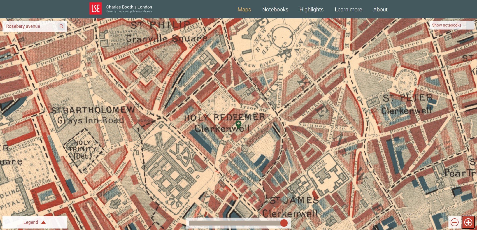 Charles Booth London Rosebery Avenue