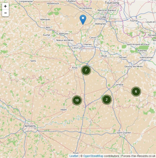 Forces War Records Middlesex Reg 4th Bat WW1 Arras 1911 18
