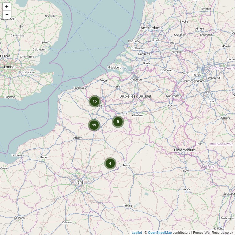 Forces War Records Middlesex Reg 4th Bat WW1 movements 1911 18