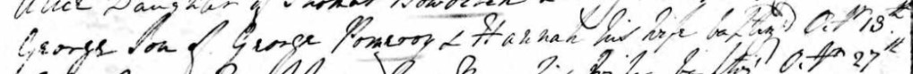 George Pomeroy Baptism 1805