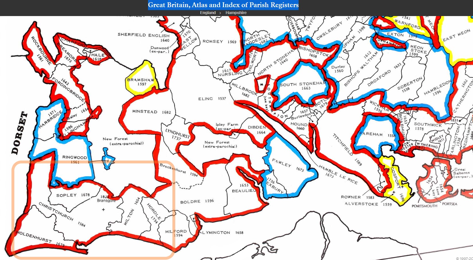 Parish Map Hampshire South