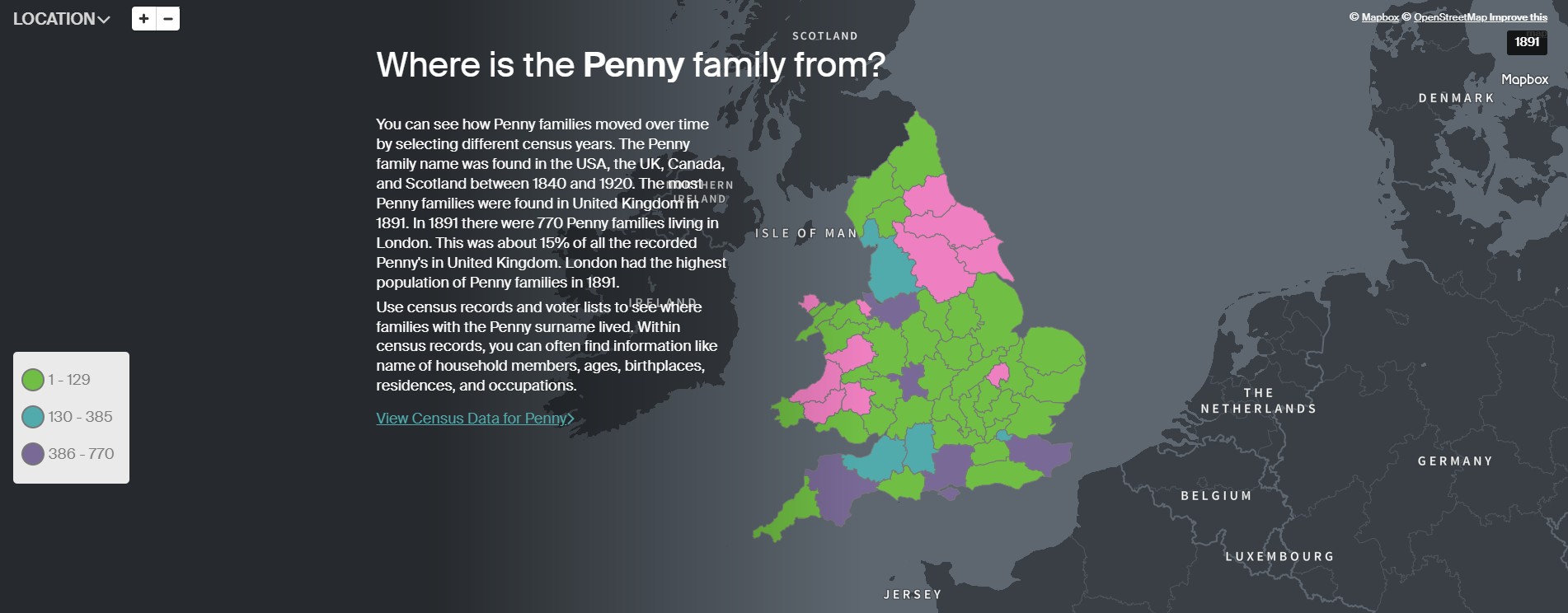 Ancestry Penny UK distribution
