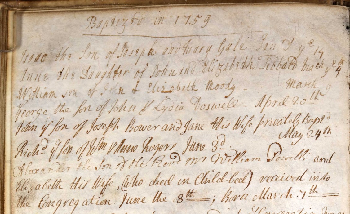 Baptised Elizabeth Hurst 1 July 1759 top of page