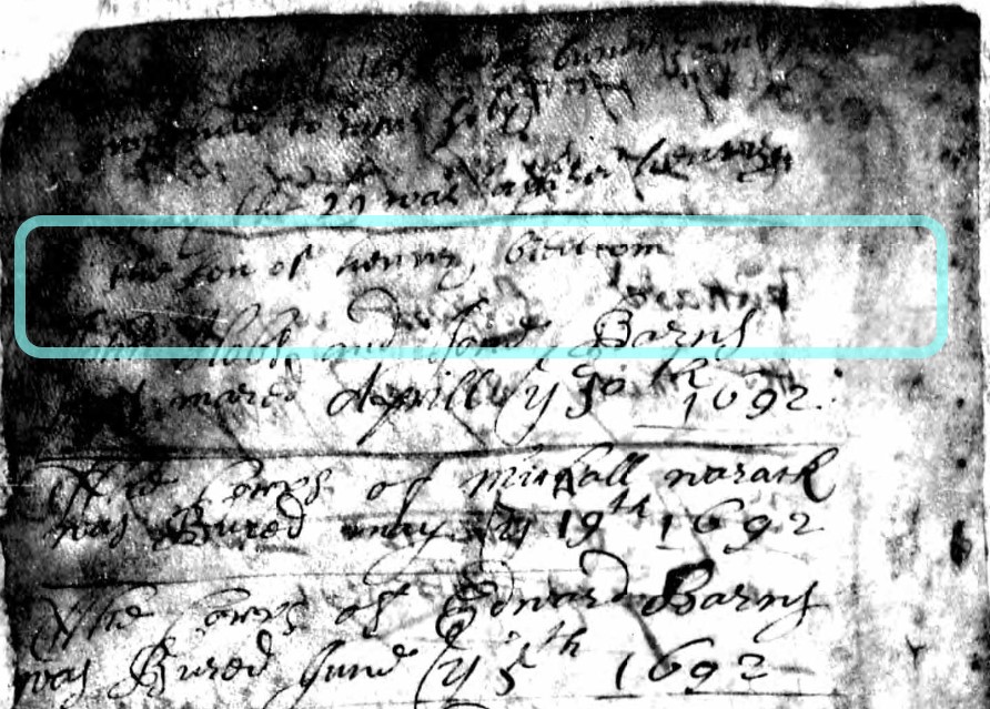 Baptised Henry Biddlecomb 29 May 1692