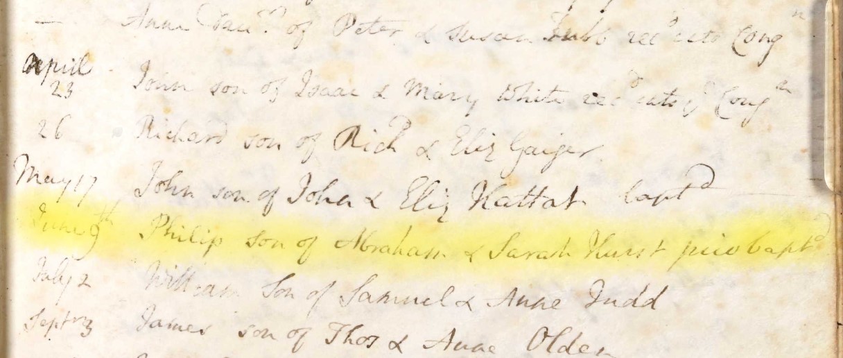 Baptised Philip Hurst 9 Jun 1786