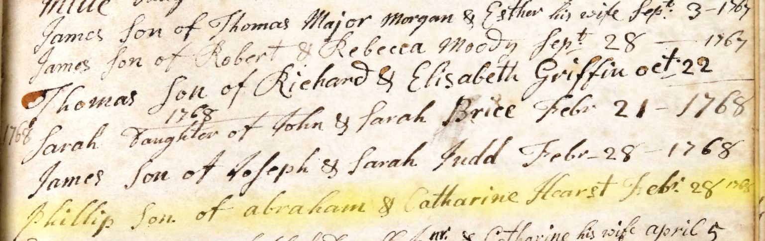 Baptised Phillip Hurst 28 Feb 1768