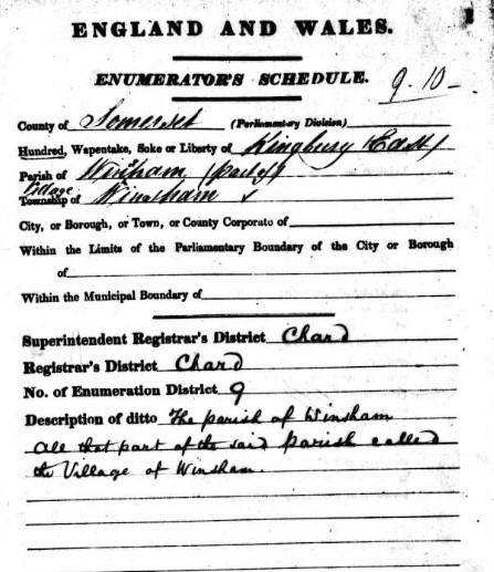 Census 1841 Winsham Somerset