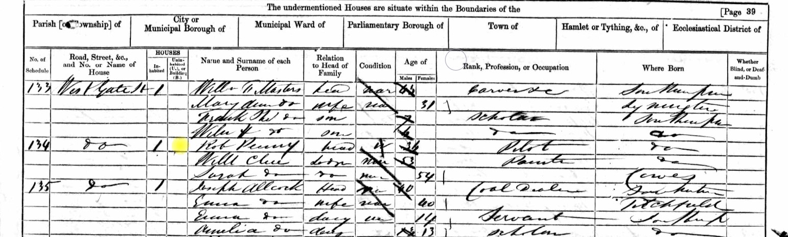 Census 1861 Rob Penny West Gate Street Soton D47