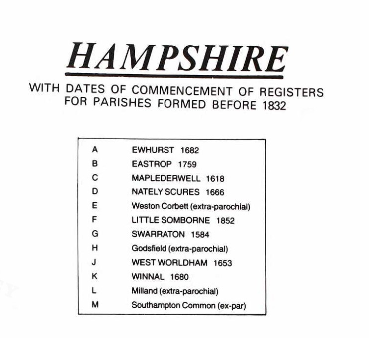 County Parish map Hampshire A