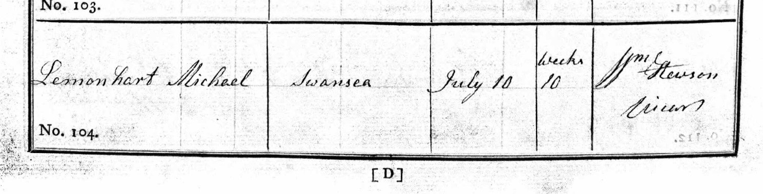 Death Lemon Hart Michael 10 Jul 1829 B