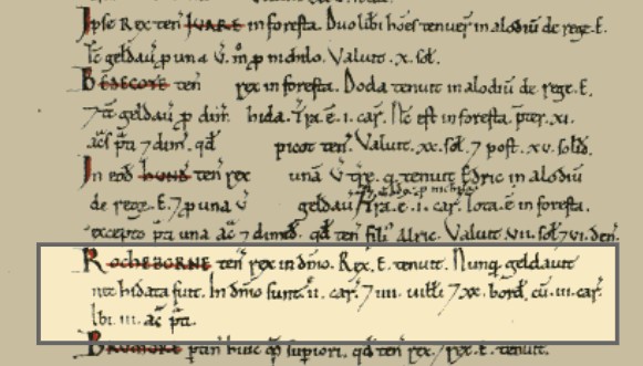 Domesday Book Rockbourne