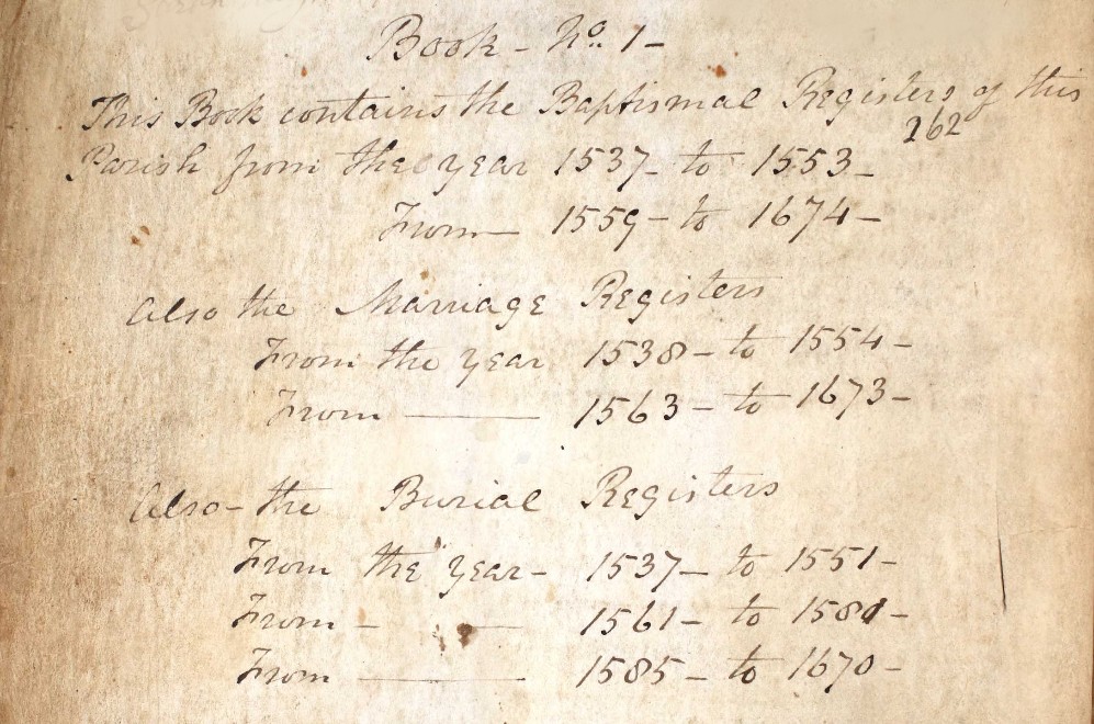 Eling Register Book 1537 to 1674 A P2