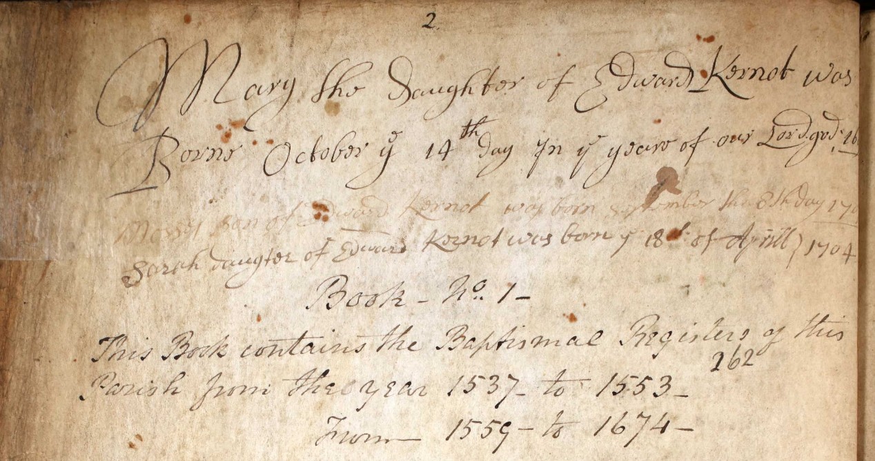 Eling Register Book 1537 to 1674 A P2A