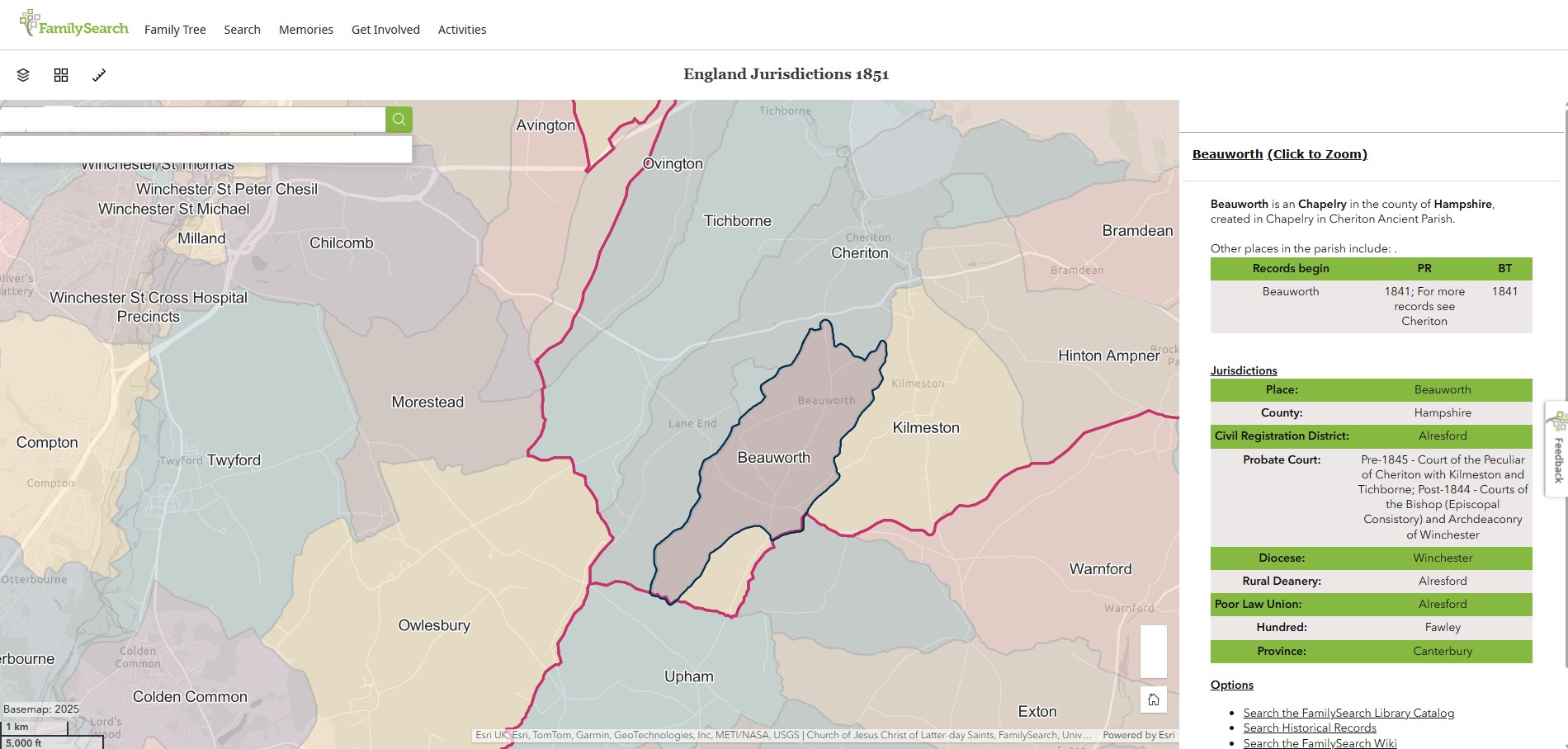 England Jurisdictions 1851 Beauworth 1