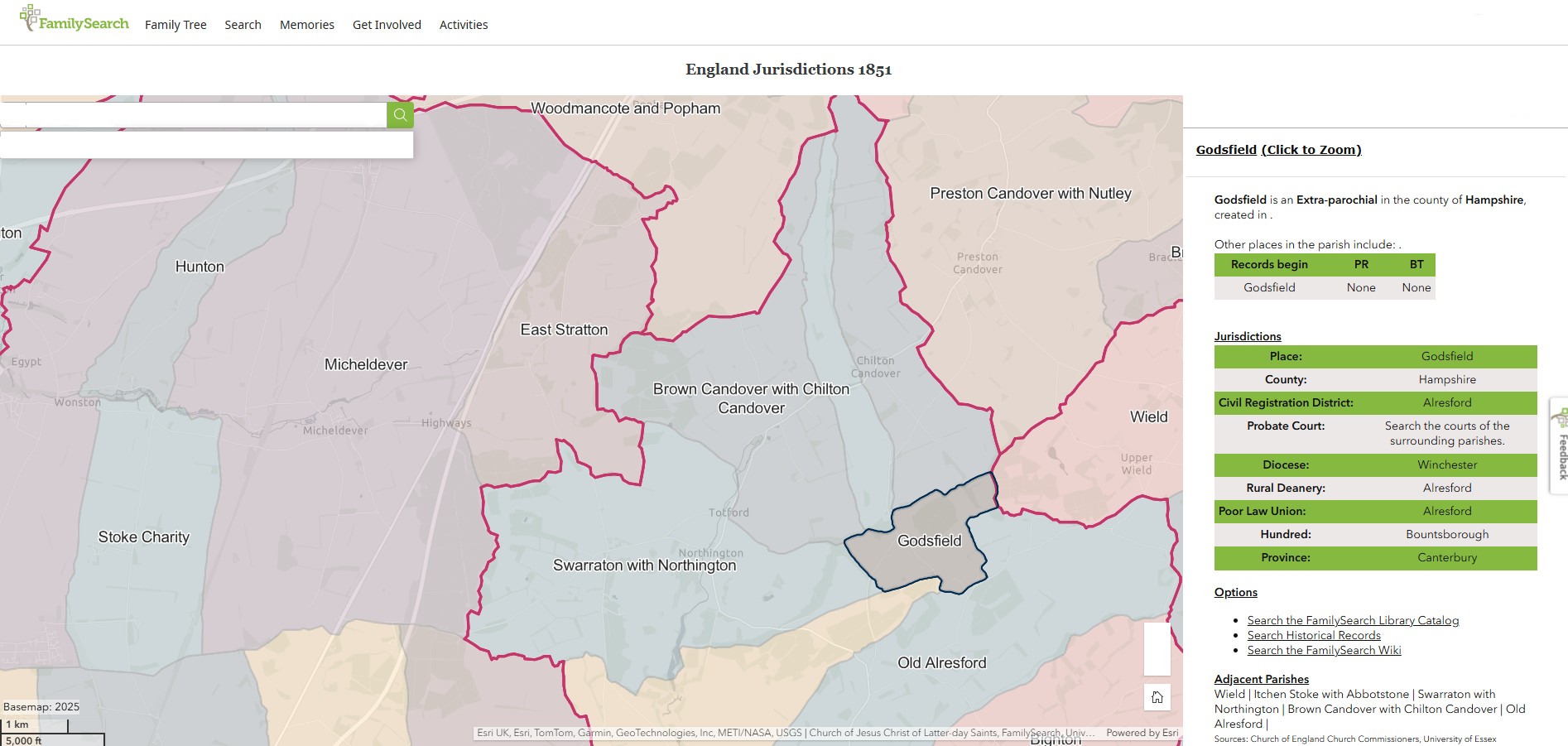 England Jurisdictions 1851 Godsfield 1