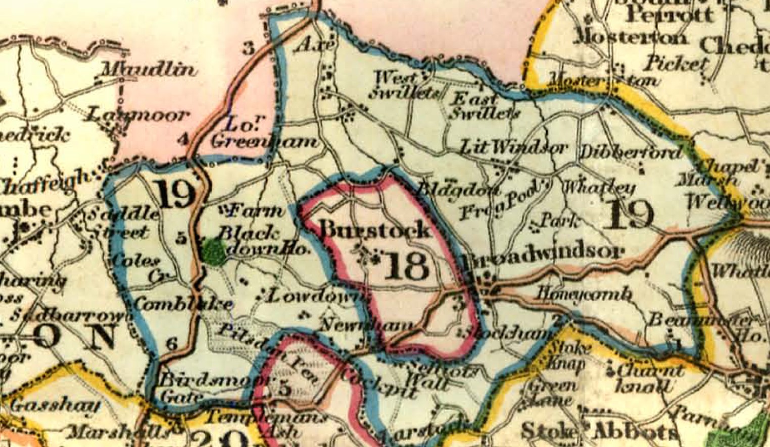 Greenwood Atlas CD Dorset West Broadwindsor parish