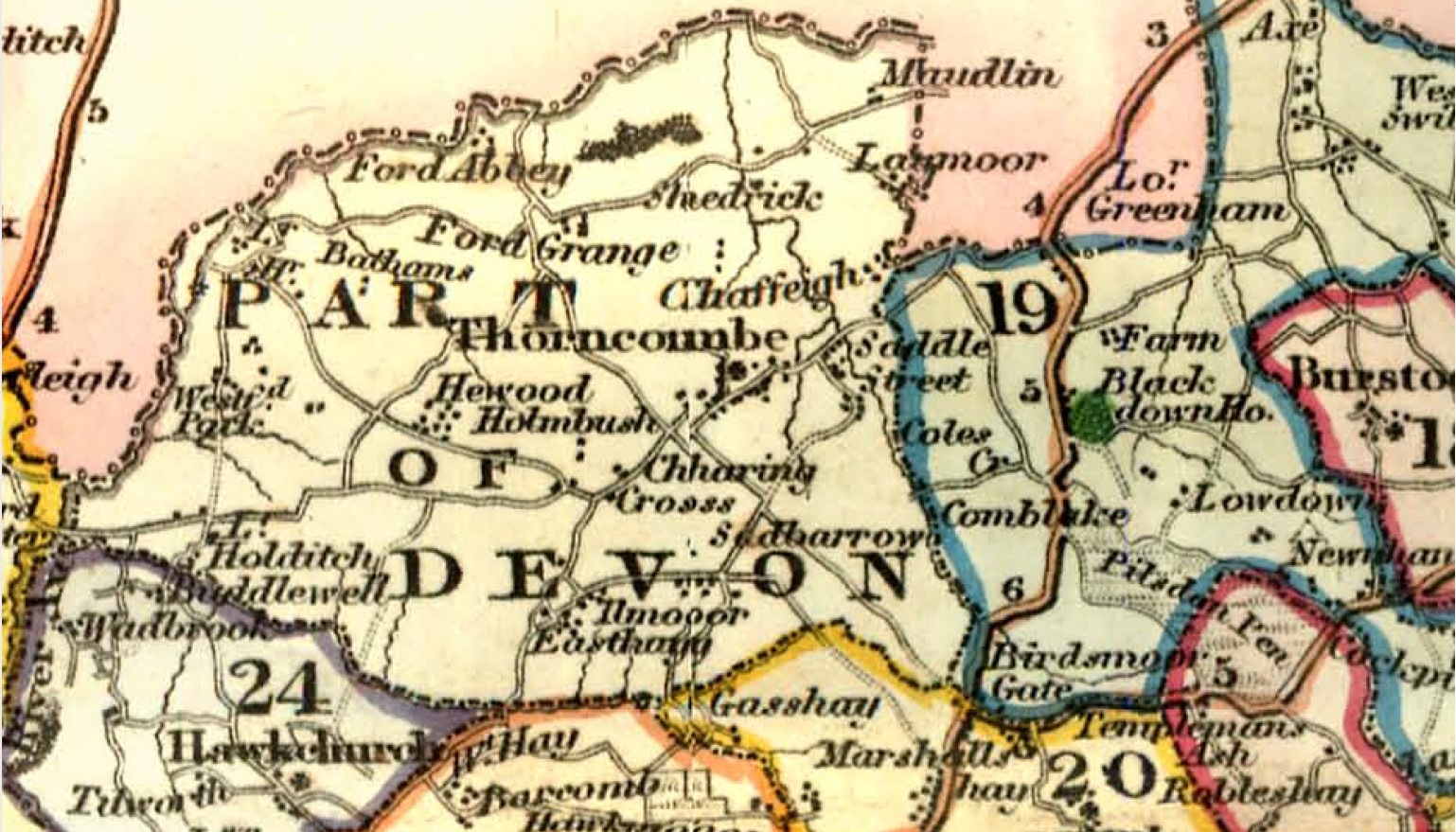 Greenwood Atlas CD Dorset West Thorncombe parish