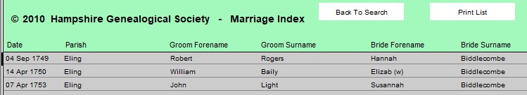 HGS Mar 1660 1753 B Biddle Eling