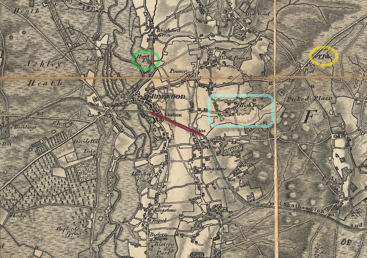 Hightown Hampshire OS First Series