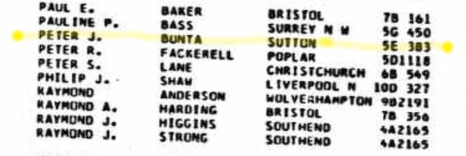 Marriage Peter John Harding Susan E Bonta Sutton Index