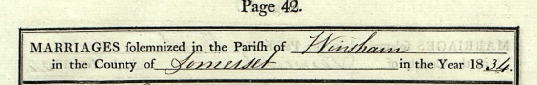 Marriage Samuel Aplin and Jane Adams page header