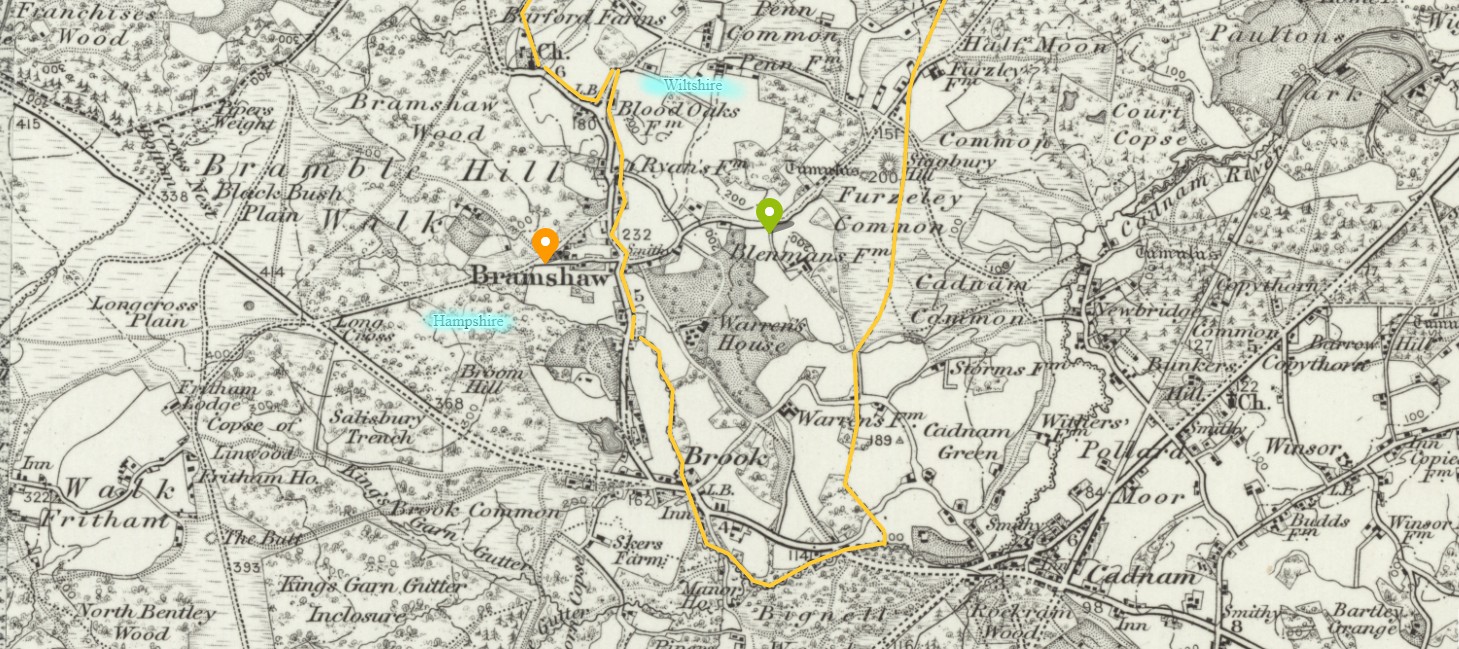 OS 1 Old Map Bramshaw