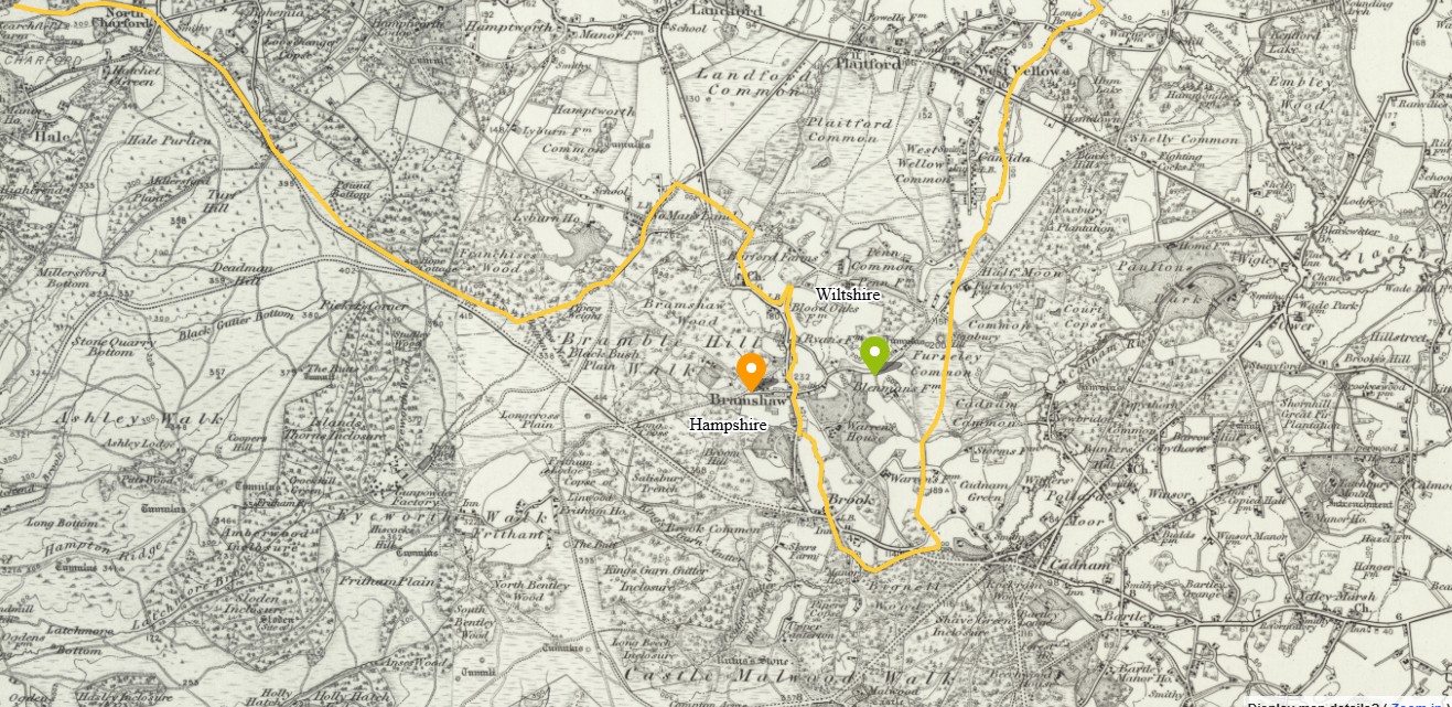 OS 1 Old Map Bramshaw 2