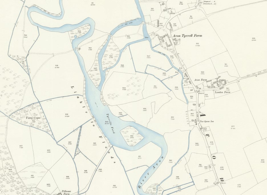 OS 25 Old Map Avon Hampshire