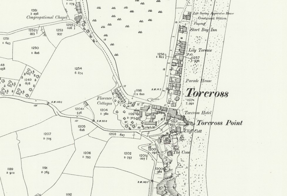 OS Map 25 Coastguard Station Torcross