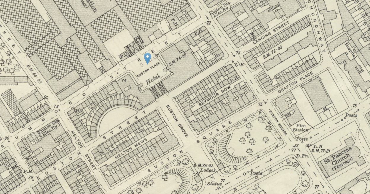 OS Map 25 Euston Place