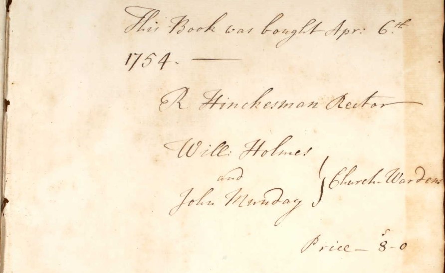 Register of Marriages Proforma Book 1754 Houghton price