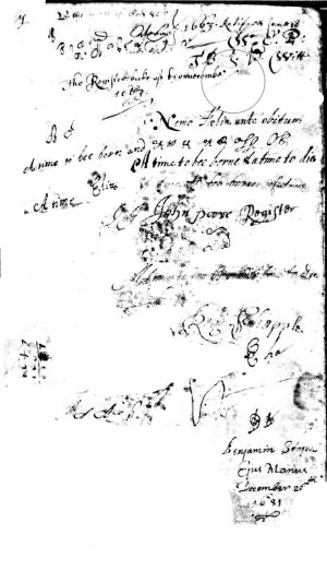 Register of bap in Thorncombe