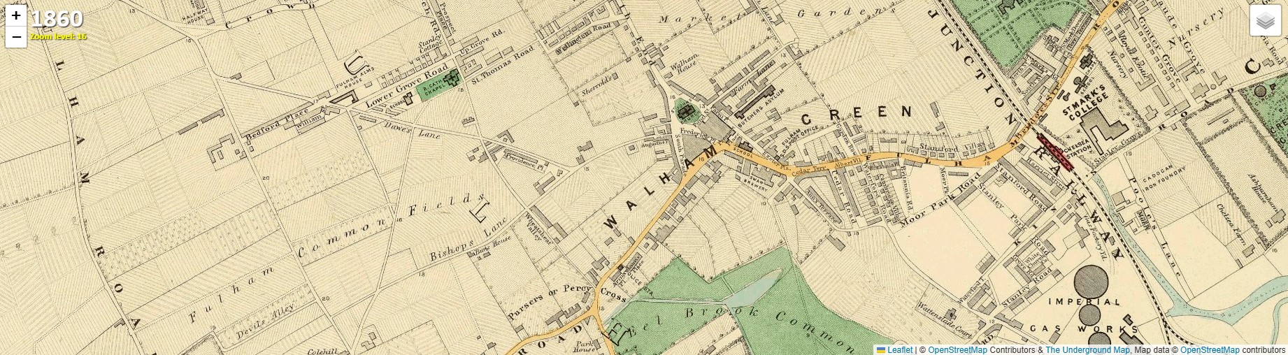 The Underground Map Fulham Walham Green 1860