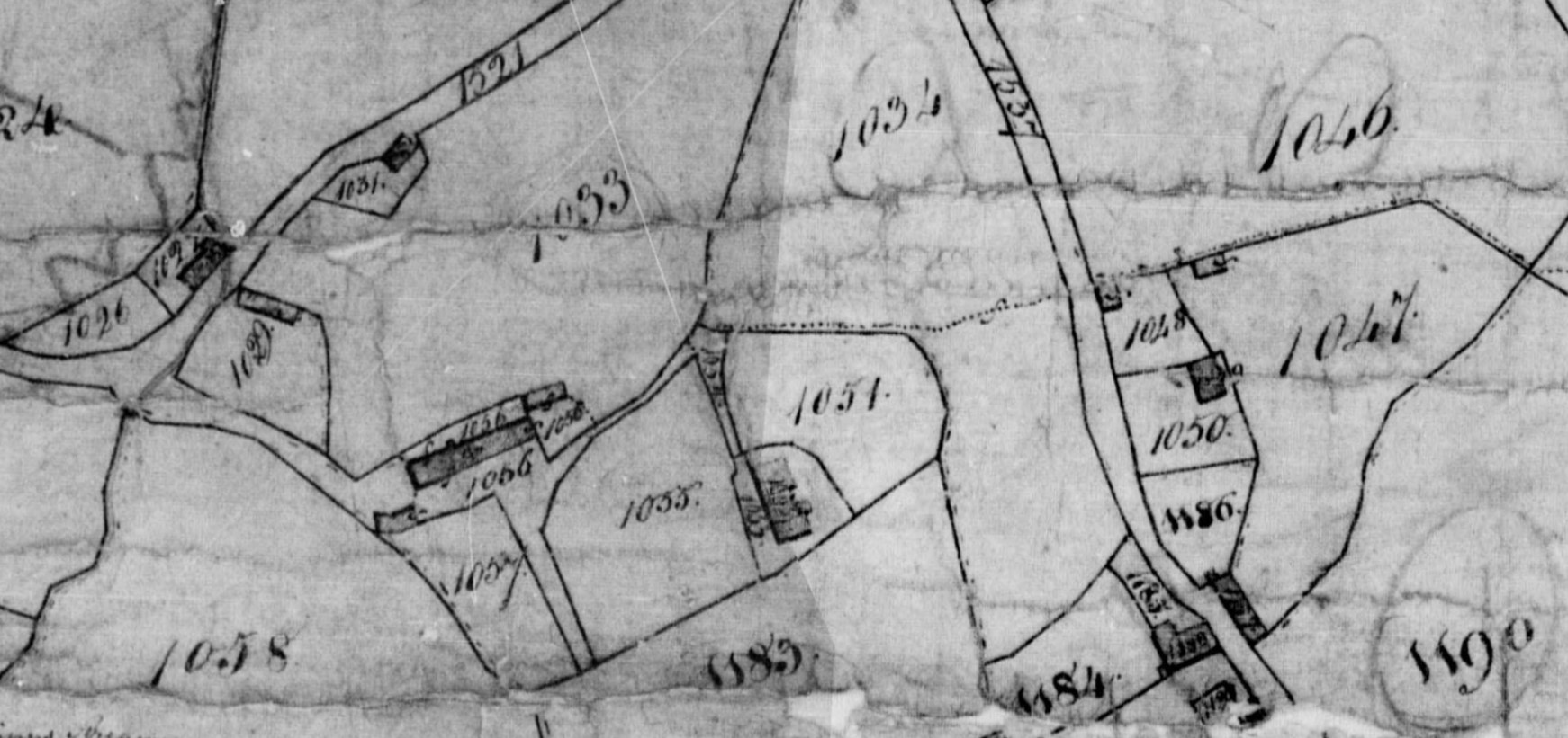 Tithe Map Thorncombe LO John Biddlecombe plots