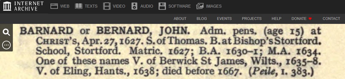 University of Cambridge Alumni Bernard John