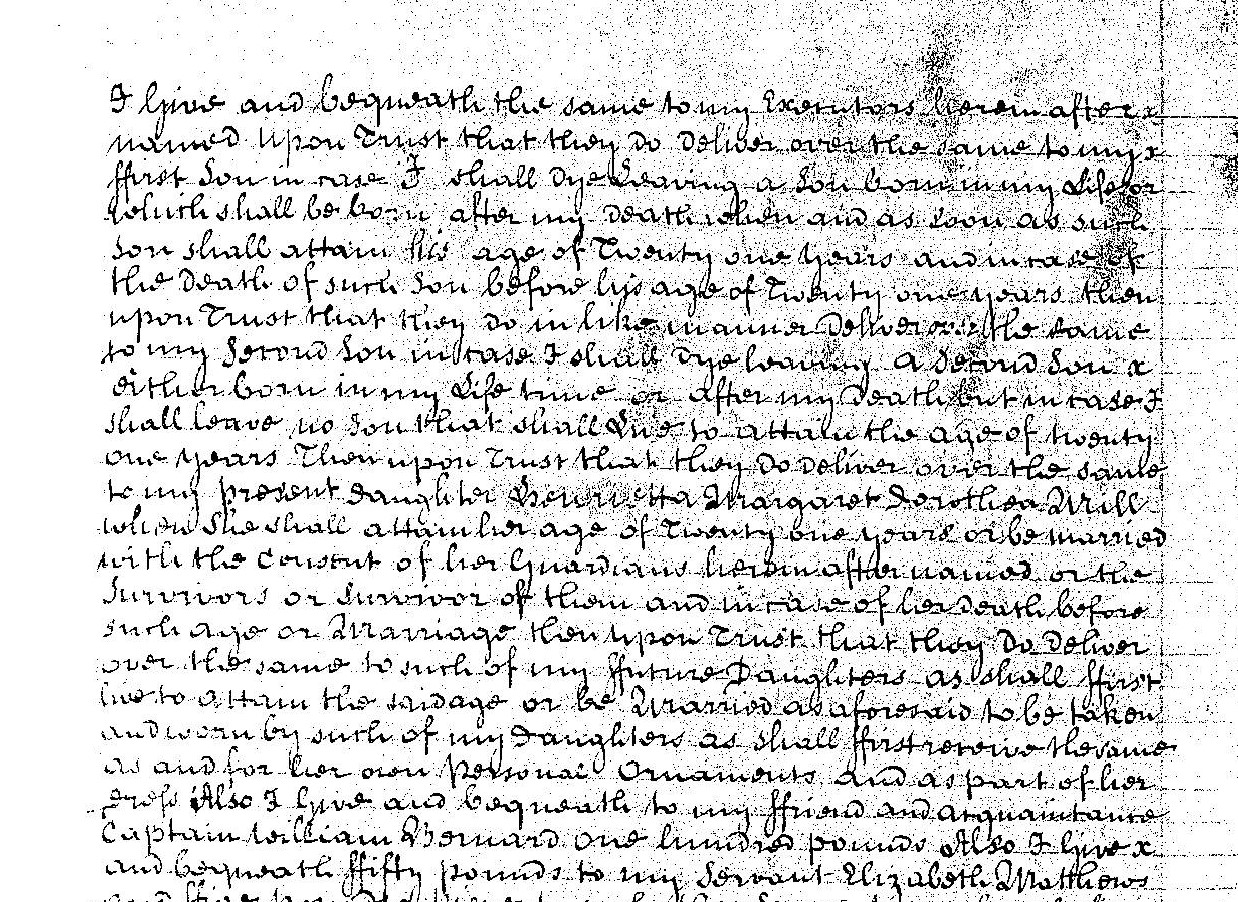 Will of Sir Richard Mill B