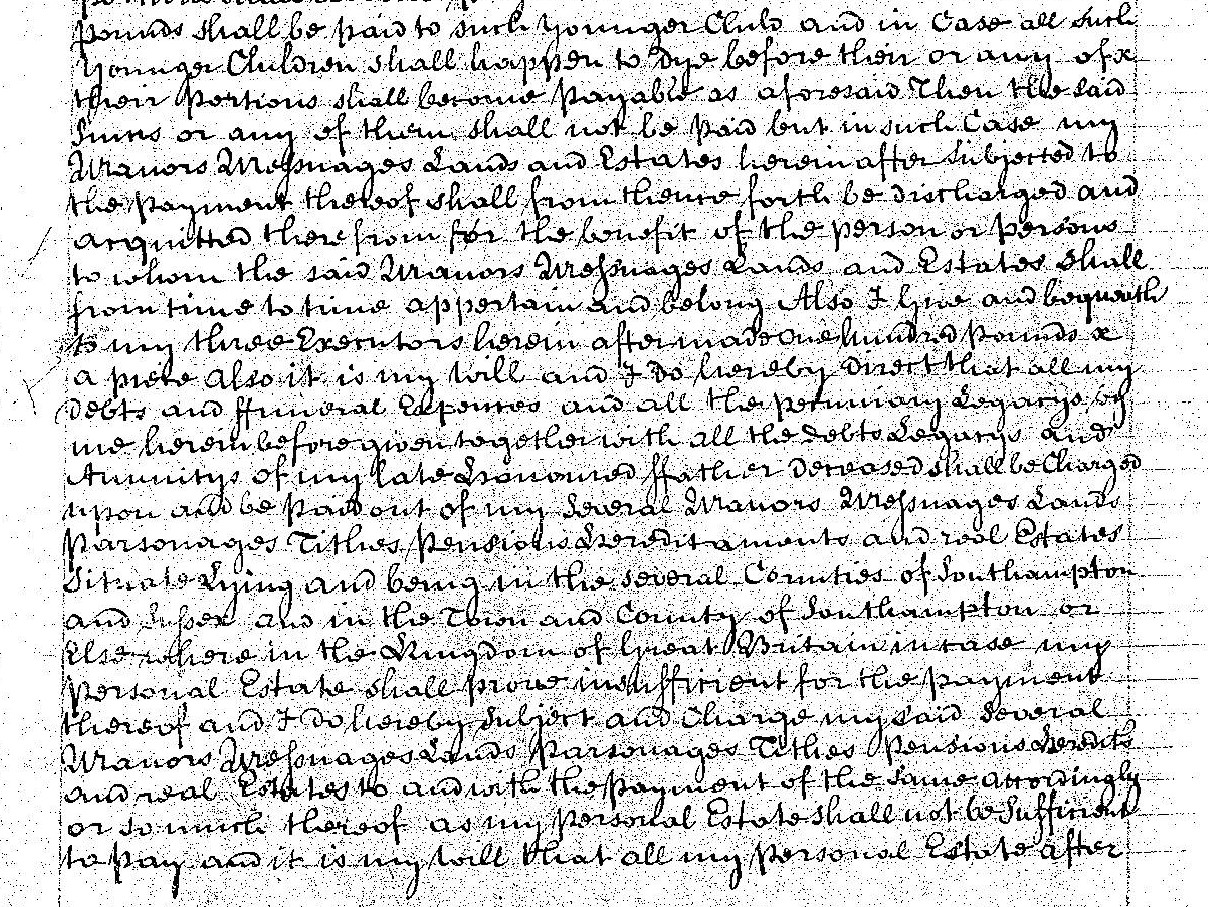 Will of Sir Richard Mill F