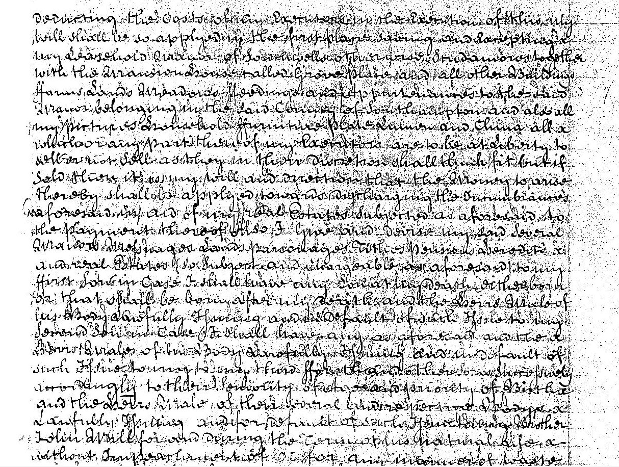 Will of Sir Richard Mill G