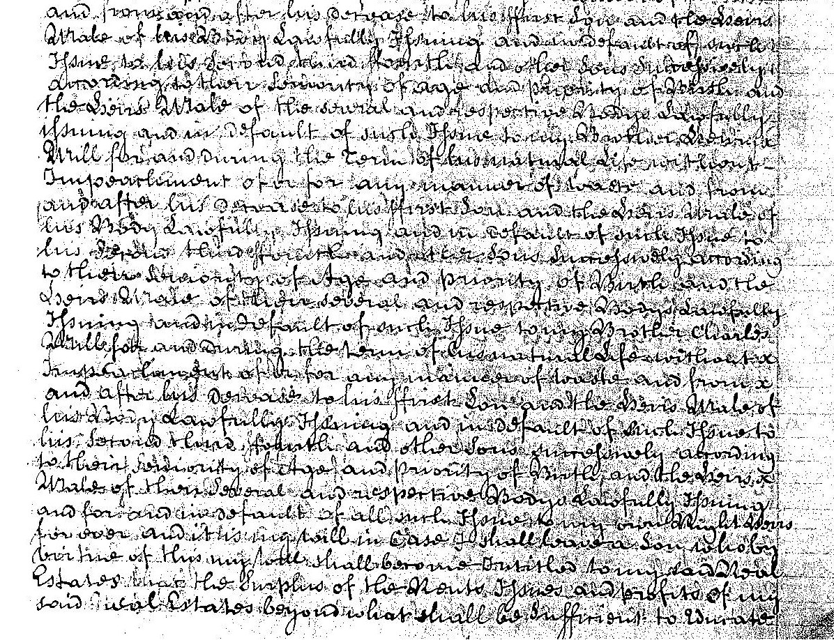 Will of Sir Richard Mill H