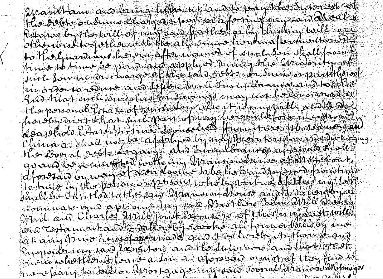 Will of Sir Richard Mill I