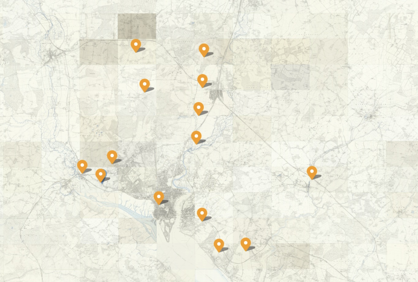 Domesday Book Places in Mansbridge OS 25inch