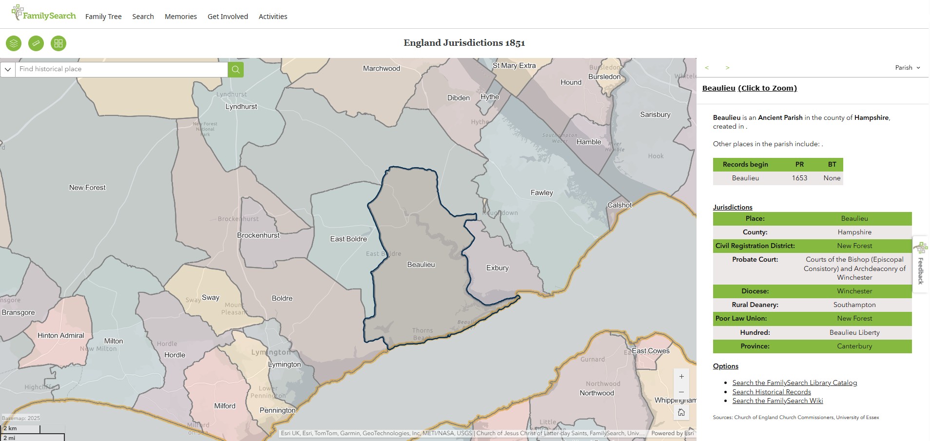 England Jurisdictions 1851 Beaulieu 1
